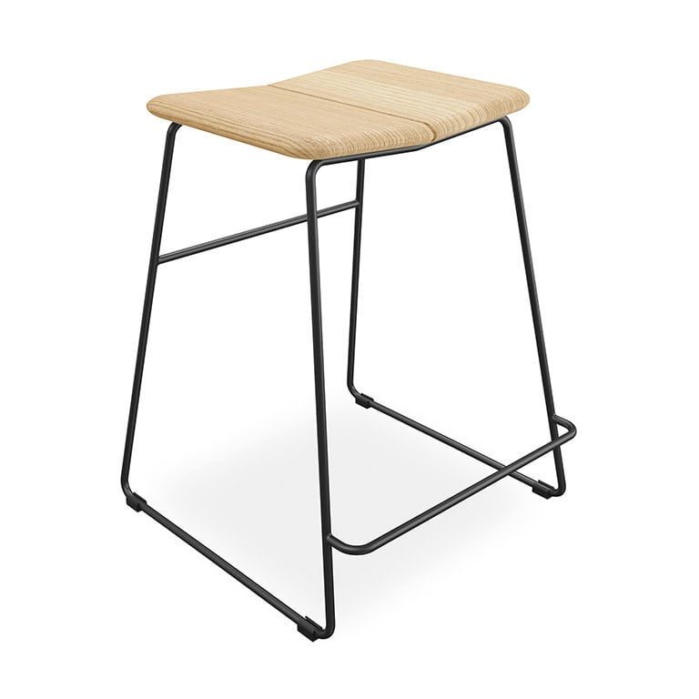 Aero Counter Stool, Color: Ash Natural and Black
