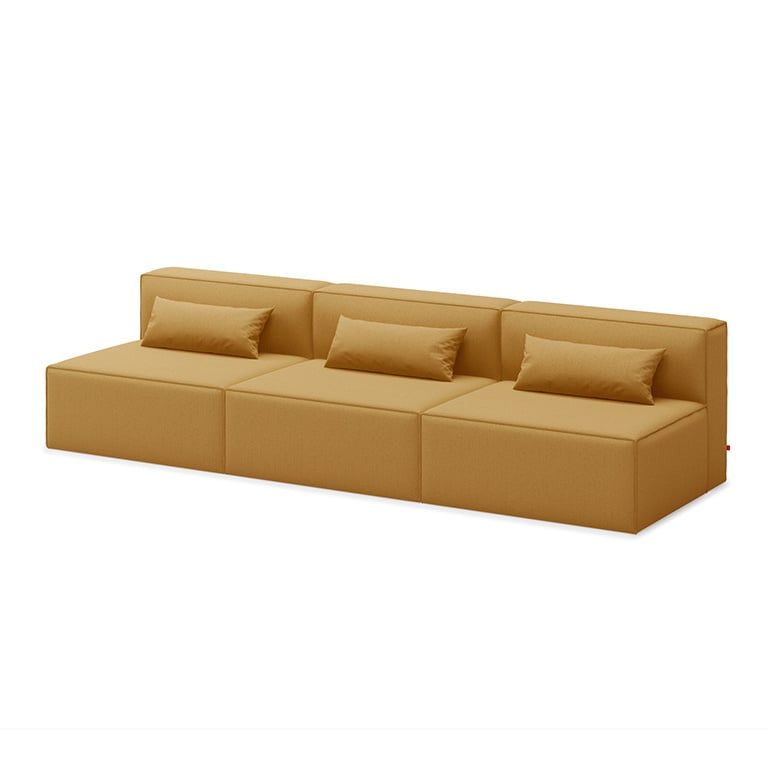 Mix Modular 3-PC Armless Sofa, Color: Mowat Ferro