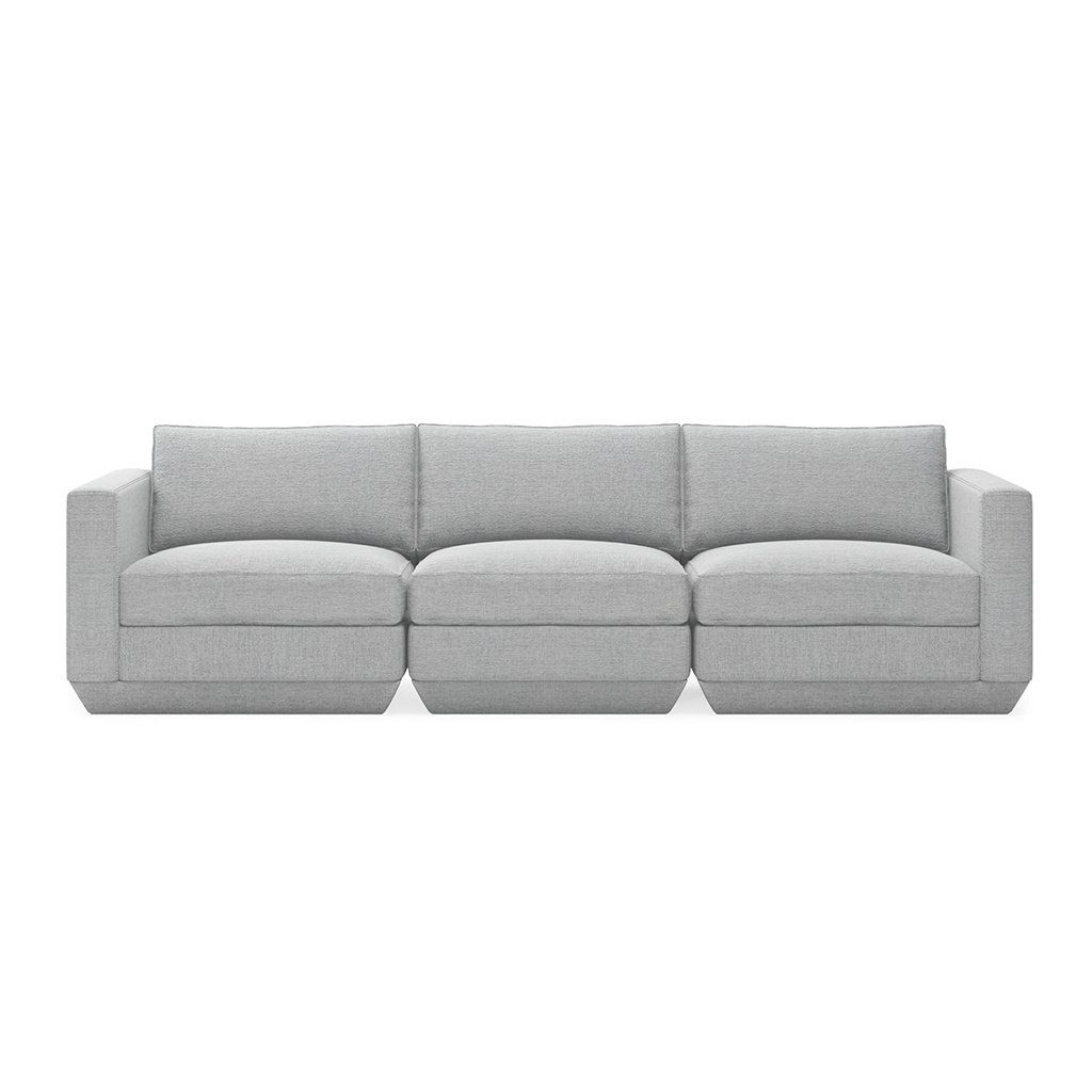 Podium 3-PC Sofa, Color: Bayview Silver