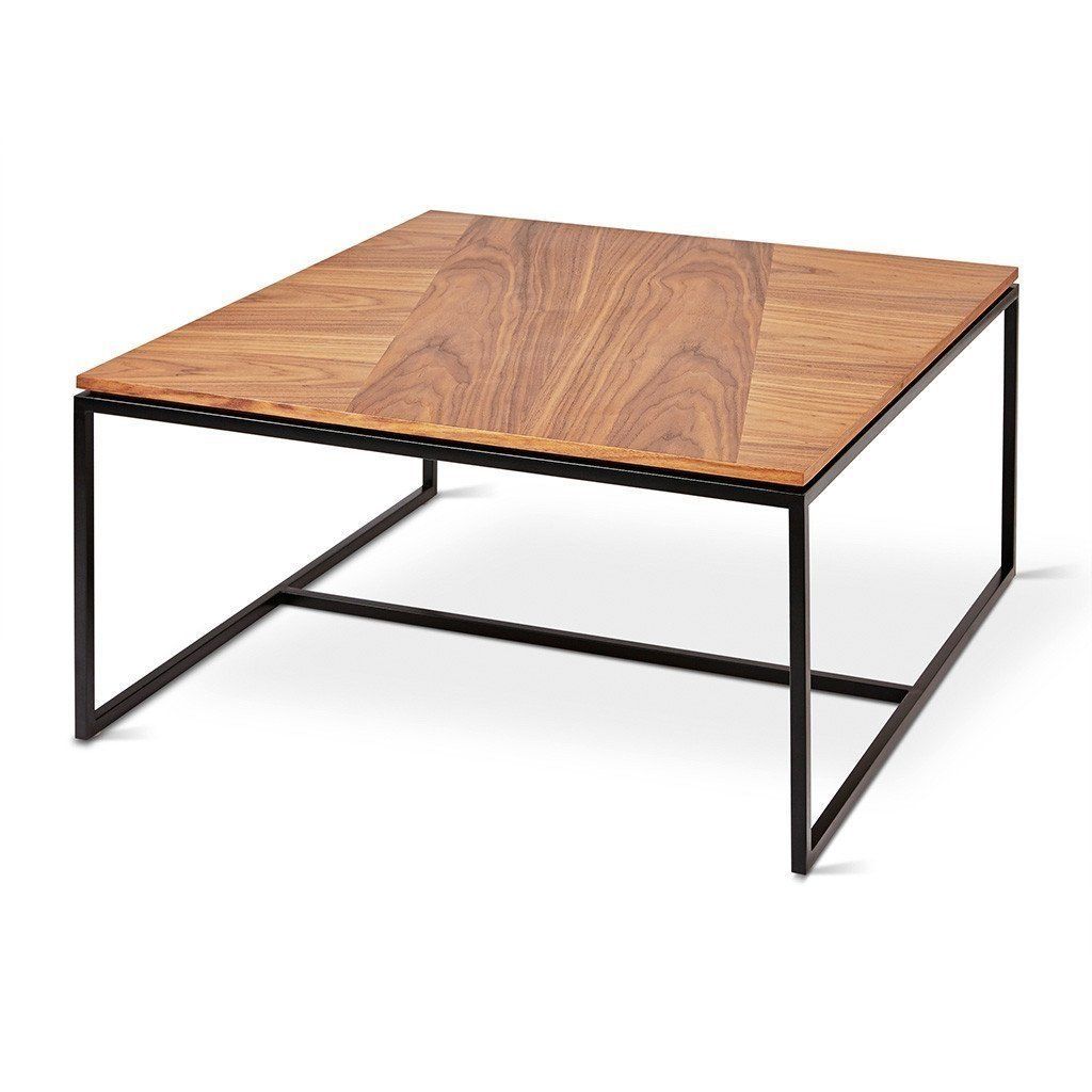 Tobias Coffee Table, Color: Walnut Black, Size: Square