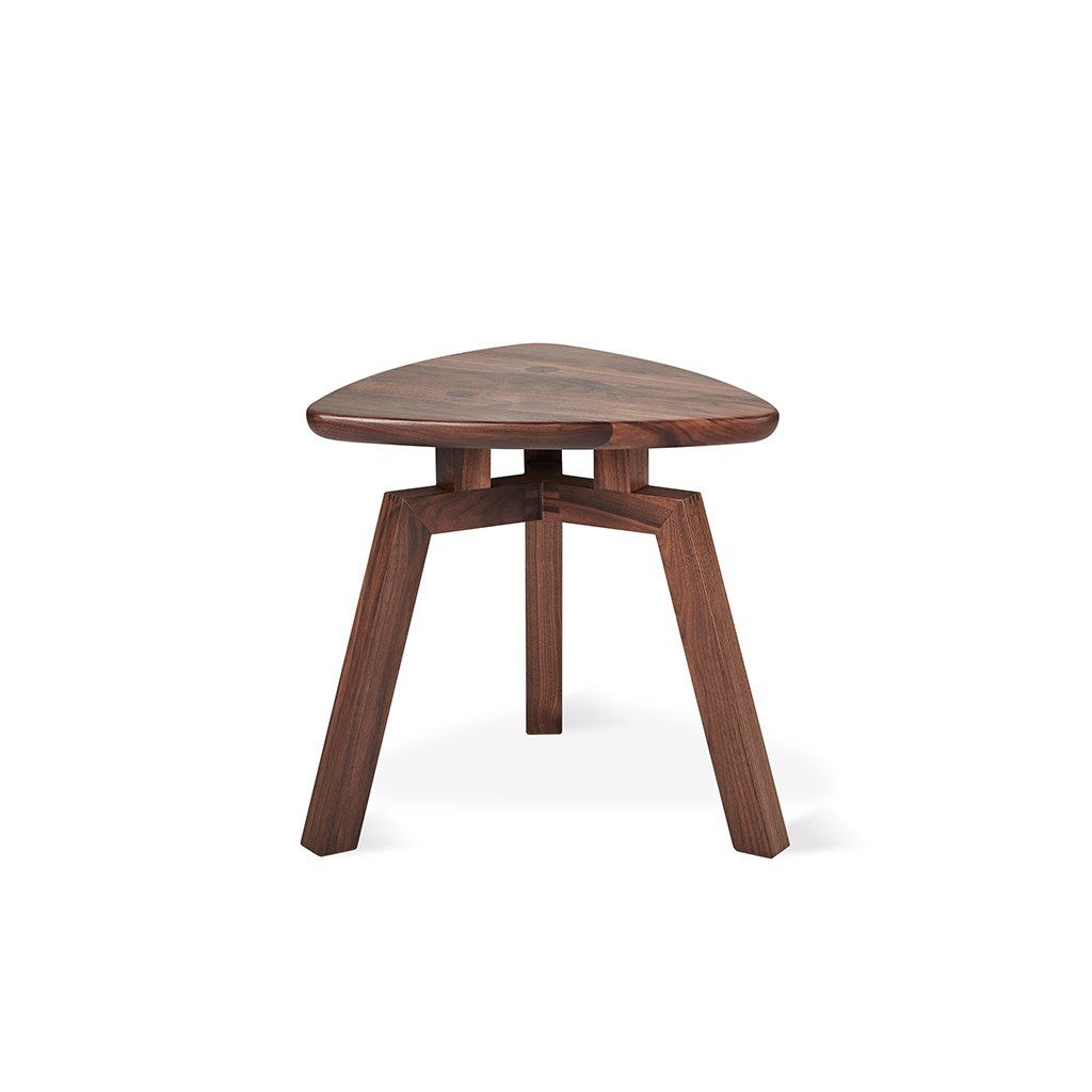 Solana Triangular End Table, Color: Walnut