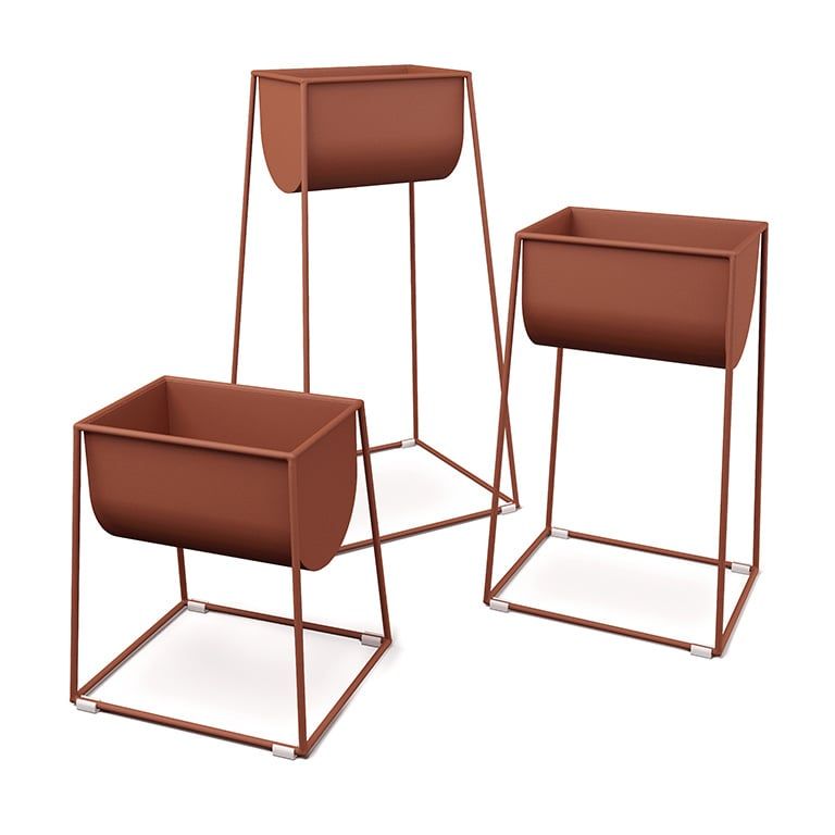 Modello Planter Set, Color: Clay Powder Coat