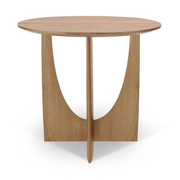 Geometric Side Table , Color: Oak