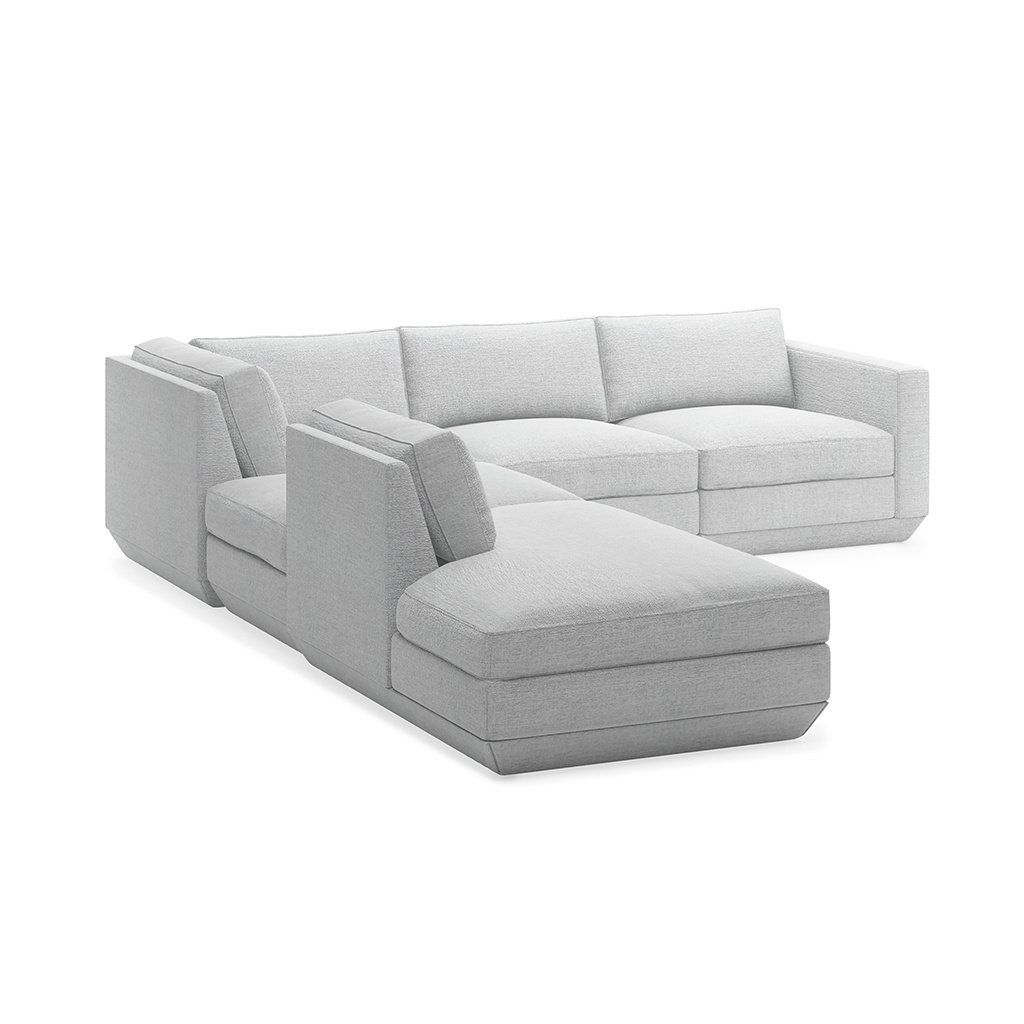 Podium 5-PC Seating Group A, Left-facing, Color: Bayview Silver