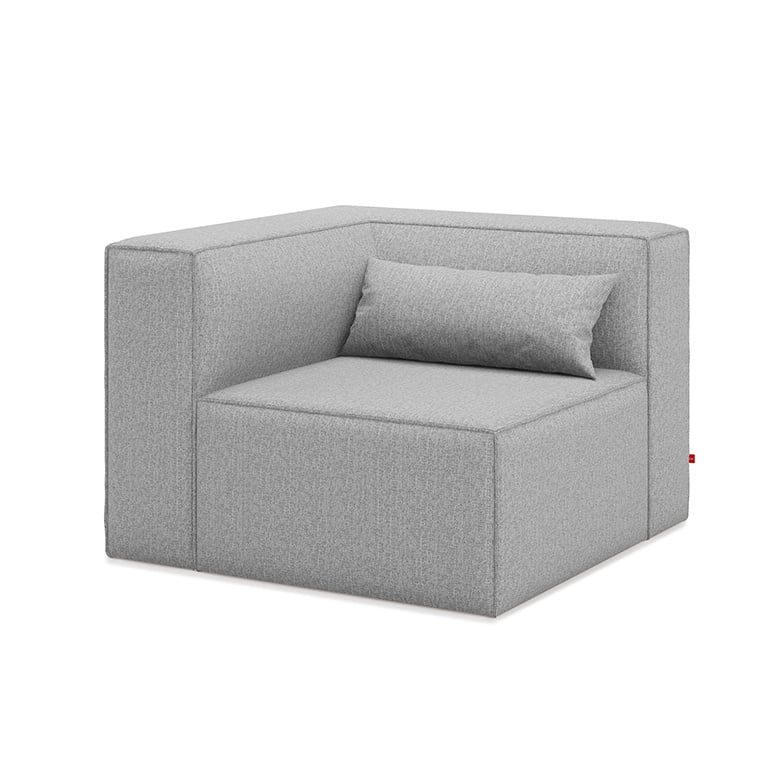 Mix Modular Sectional, Corner, Color: Parliament Stone
