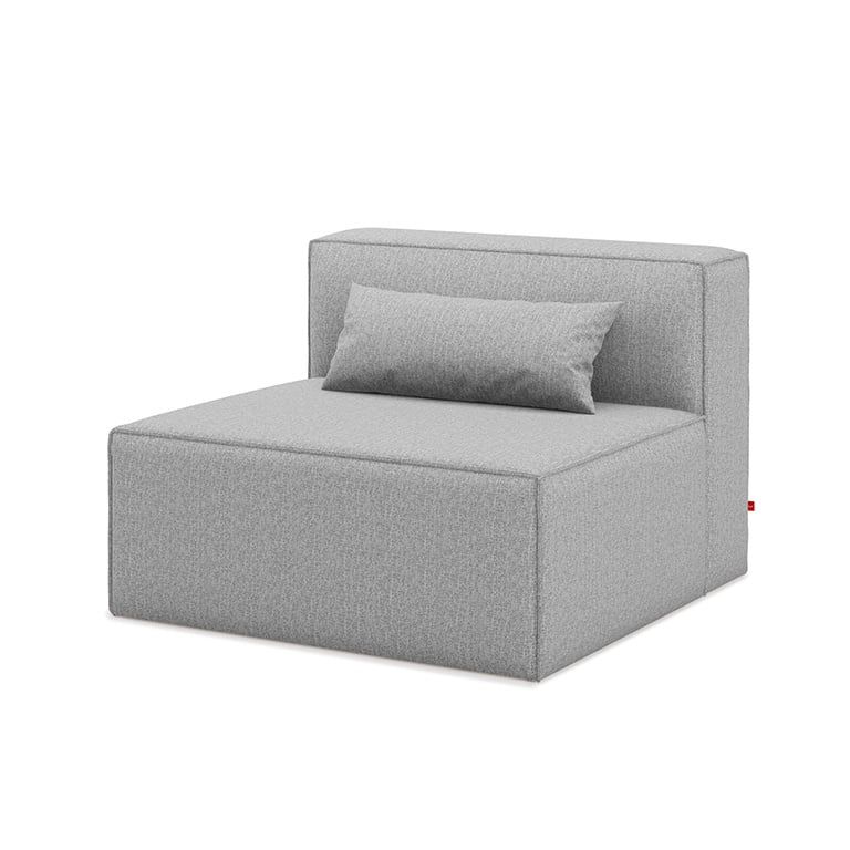 Mix Modular Sectional, Armless, Color: Parliament Stone