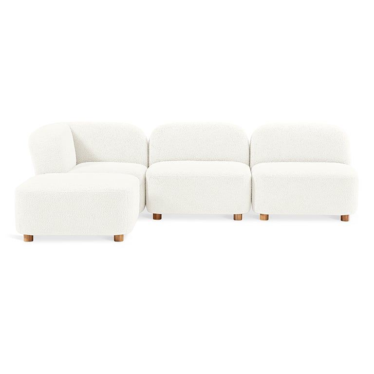 Circuit Modular 4-Pc Sectional, Color: Himalaya Cloud