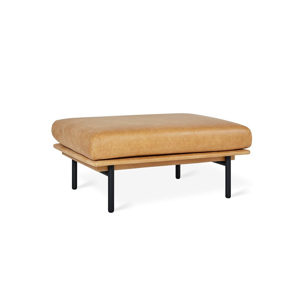 Foundry Ottoman, Color: Canyon Whisky Leather