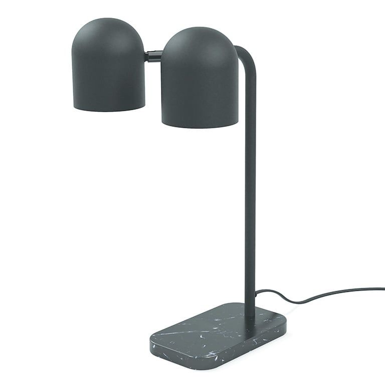Tandem Table Lamp, Color: Black and Nero Marble