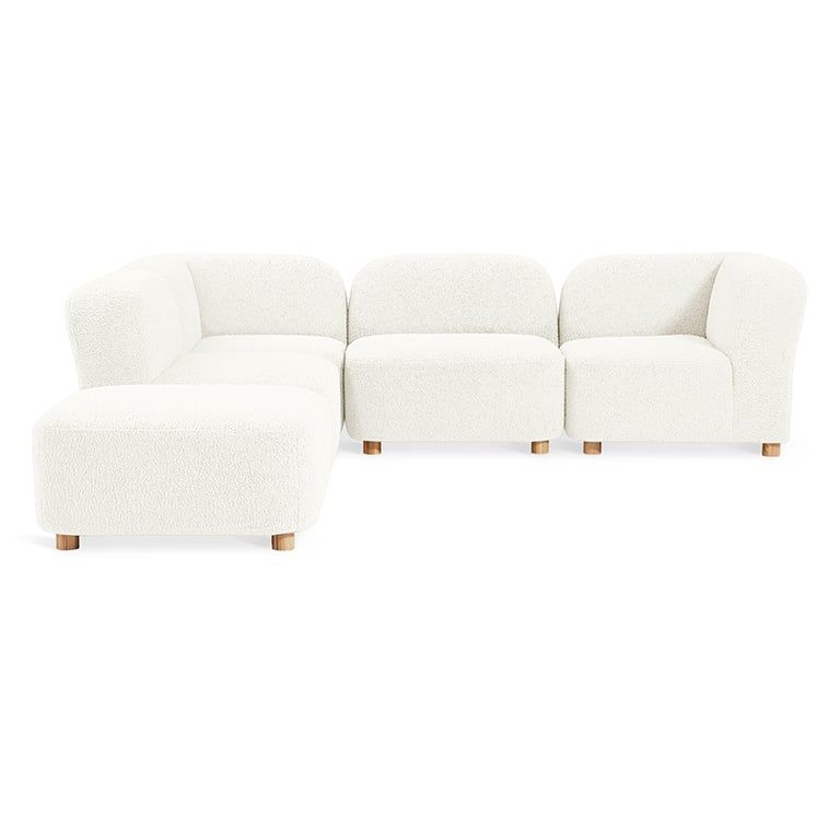 Circuit Modular 5-Pc Sectional, Color: Himalaya Cloud