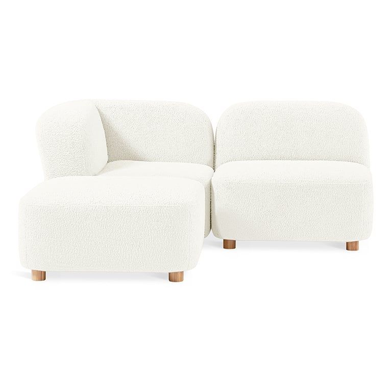 Circuit Modular 3-Pc Sectional, Color: Himalaya Cloud