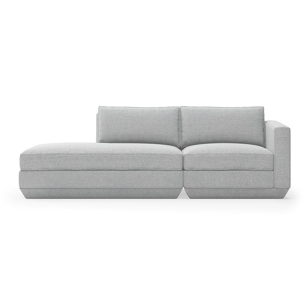 Podium 2-PC Left Lounge Sofa, Color: Bayview Silver
