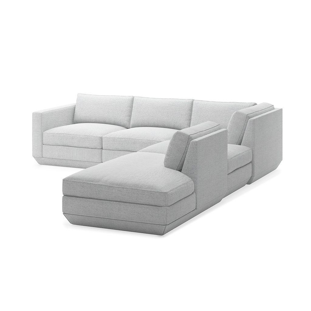 Podium 5-PC Seating Group A, Right-facing, Color: Bayview Silver