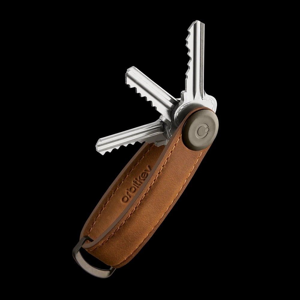 Orbitkey 2.0 Key Organizer, Crazy Horse Leather, Color: Chestnut Brown