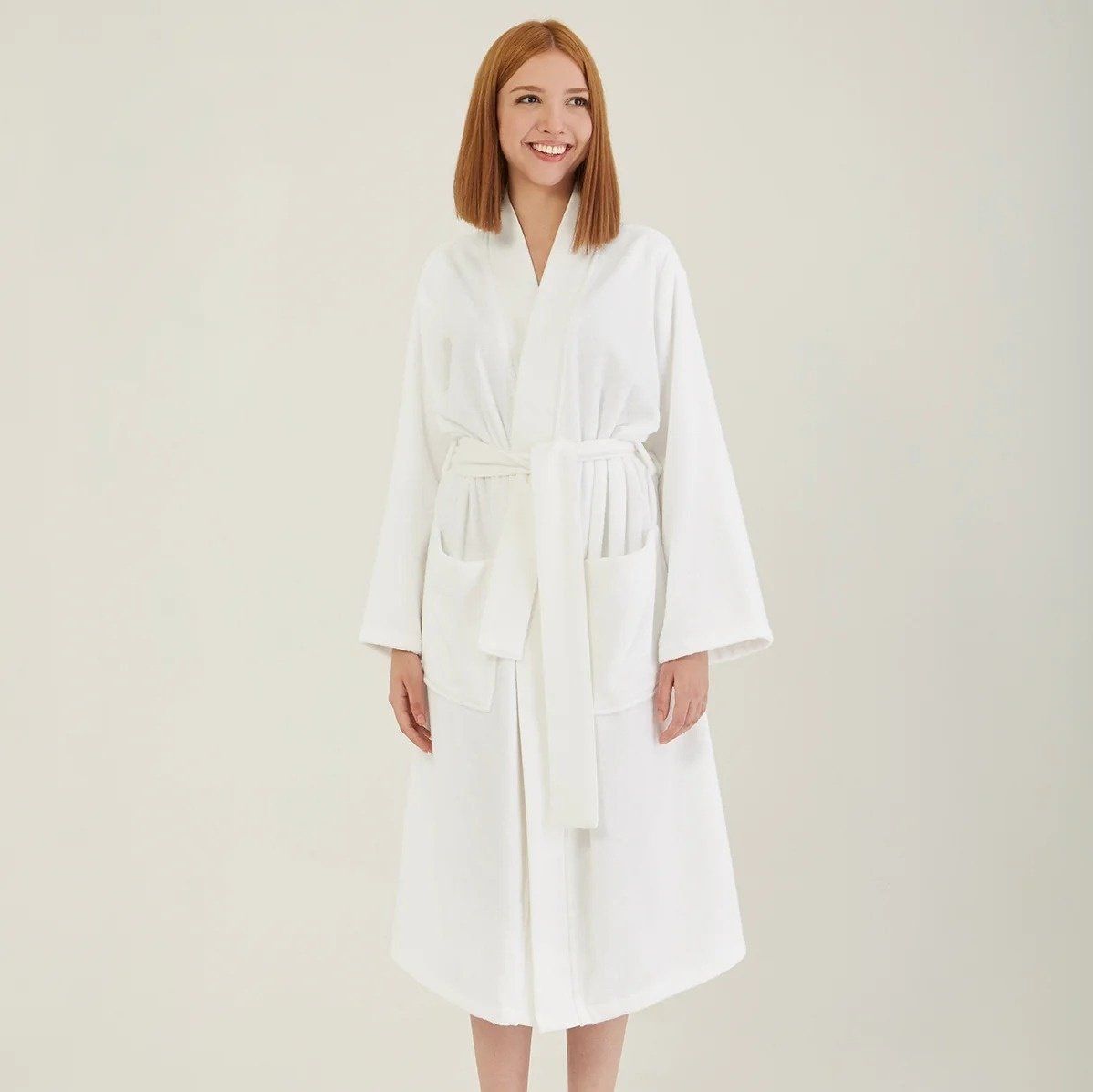 Summit Bathrobe, Color: White, Size: Small
