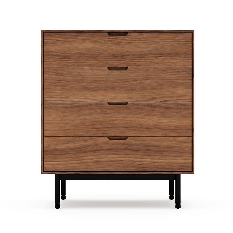 Munro 4 Drawer Dresser, Color: Walnut