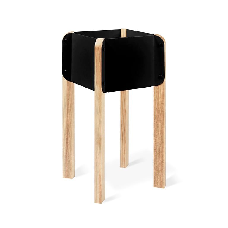 Atrium Planter, Color: Black Ash Natural, Size: Hi