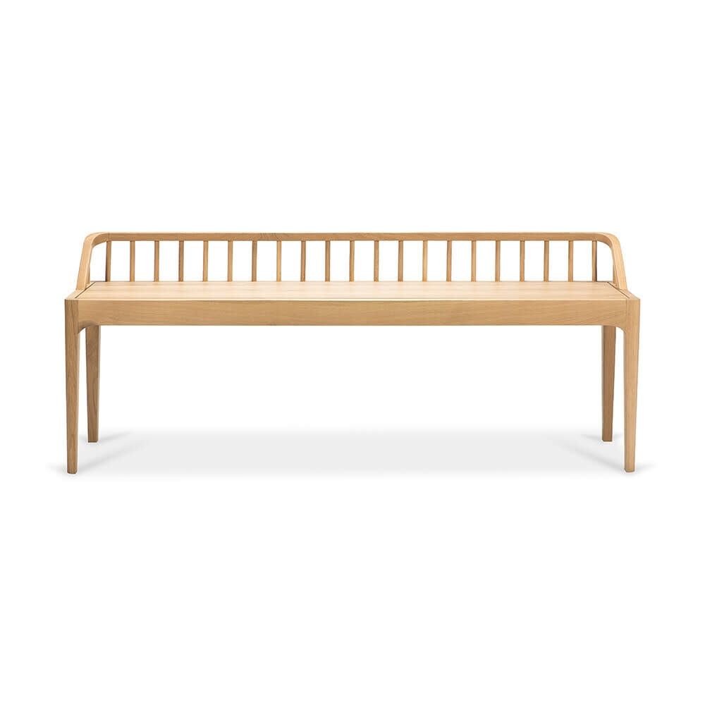 Spindle Bench , Color: Oak