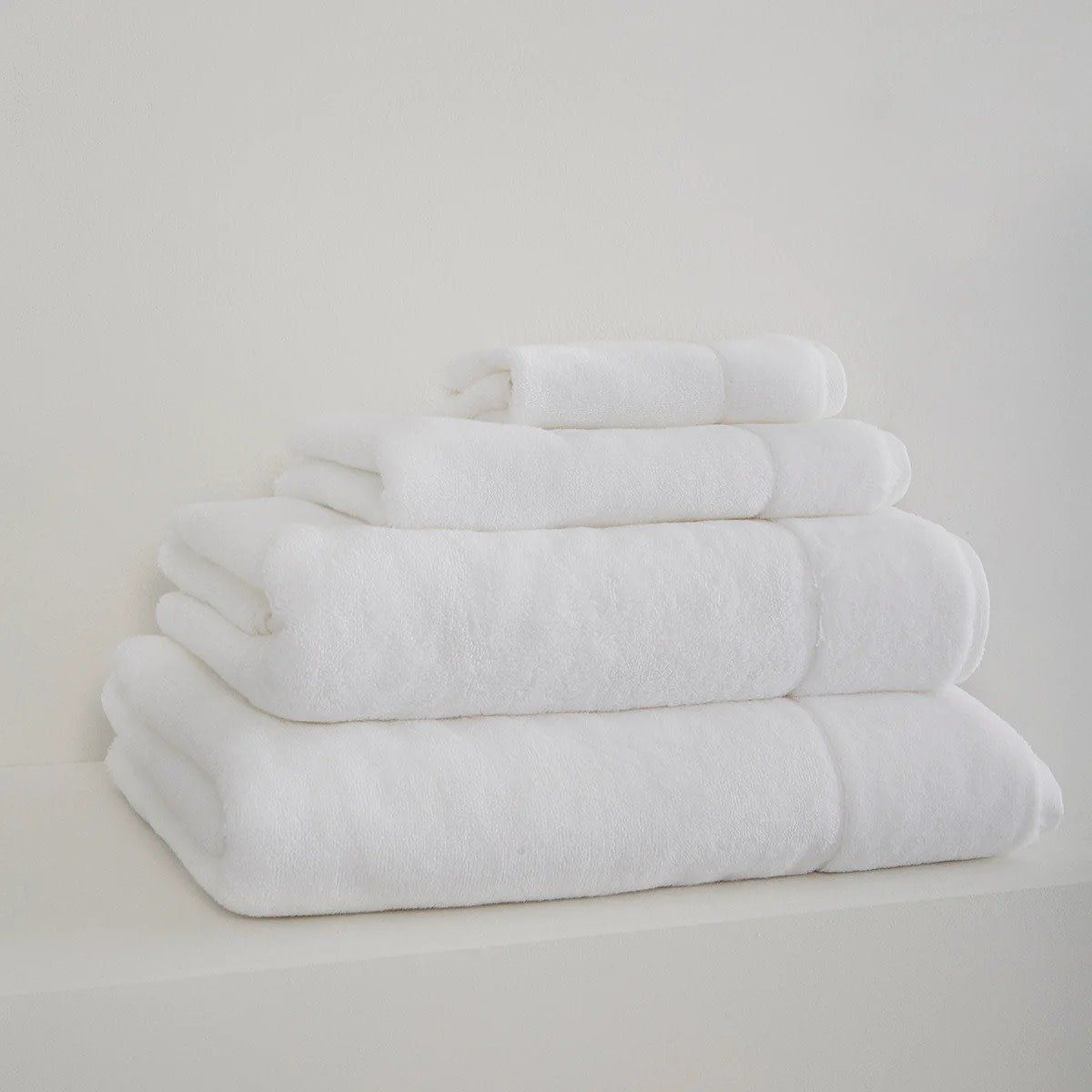 Earthy Hand Towel, Color: White