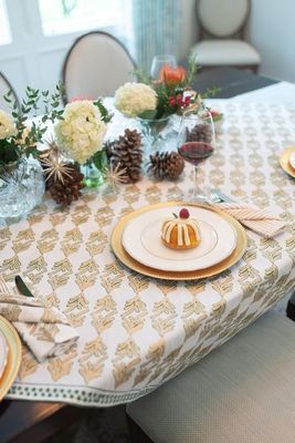 Table Throw - Palmetto, Evergreen &amp; Gold