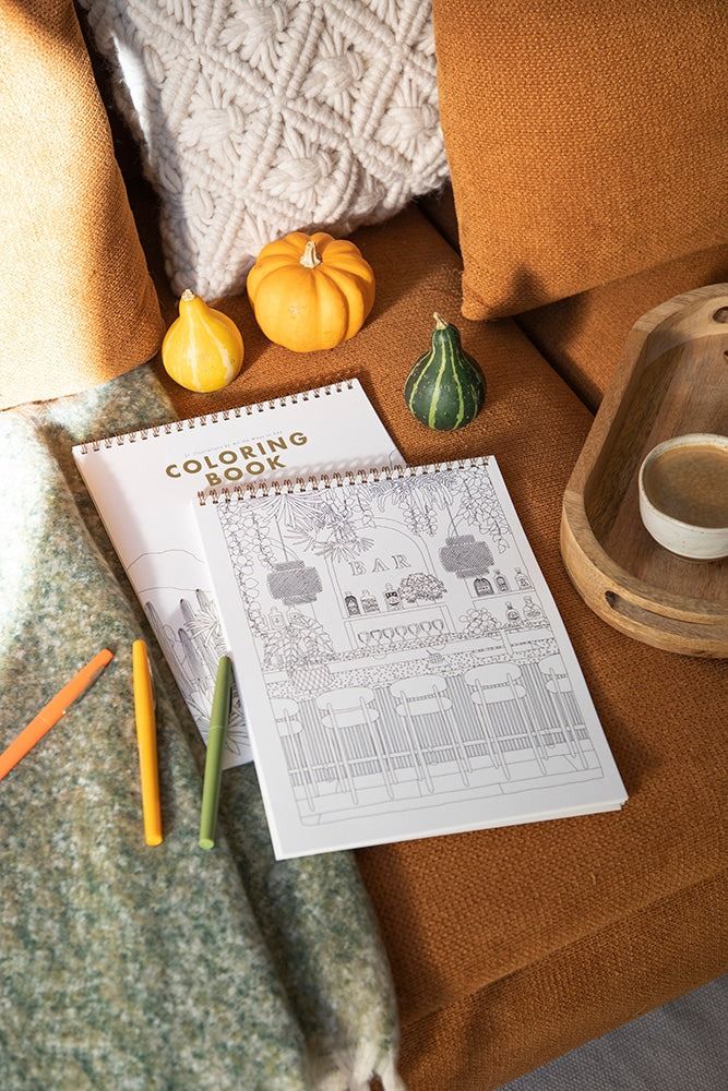 Coloring book Cactus and Plants