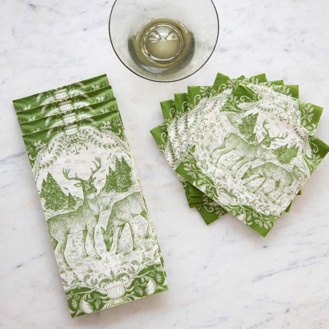 Fable Toile Cocktail Napkin - Pack Of 20