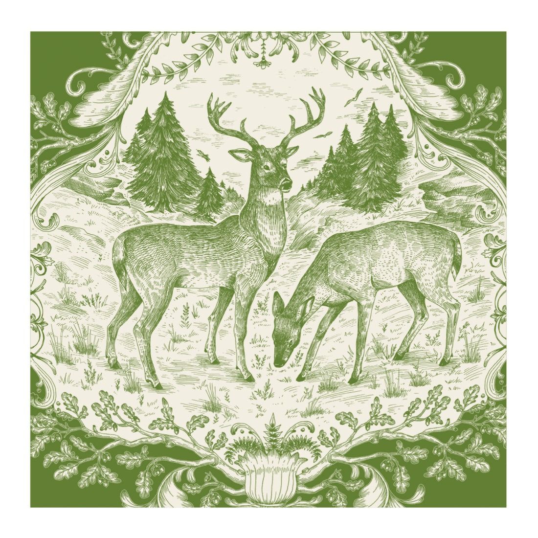 Fable Toile Guest Napkin - Pack Of 16