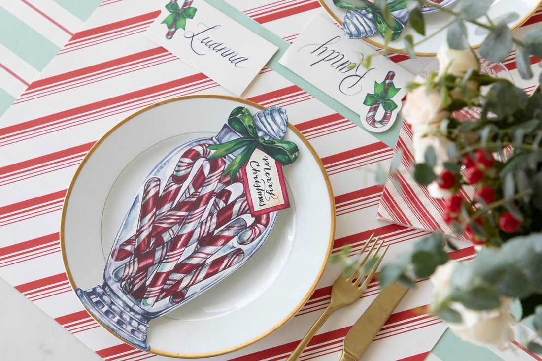 Peppermint Stripe Placemat - 24 Sheets