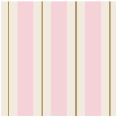 Pink and Gold Awning Stripe Cocktail Napkin - Pack Of 20