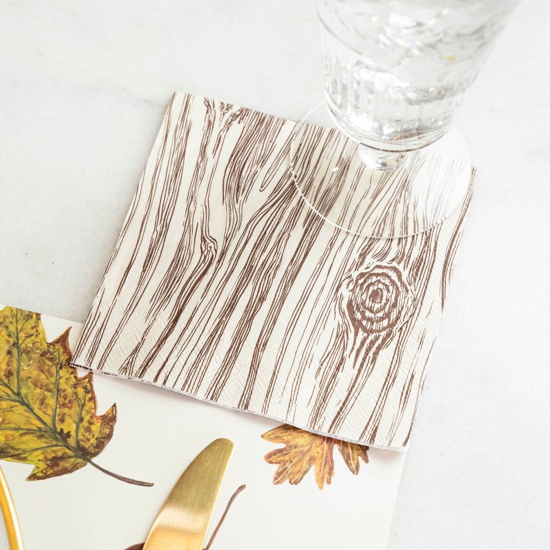 Oak Cocktail Napkin - Pack Of 20