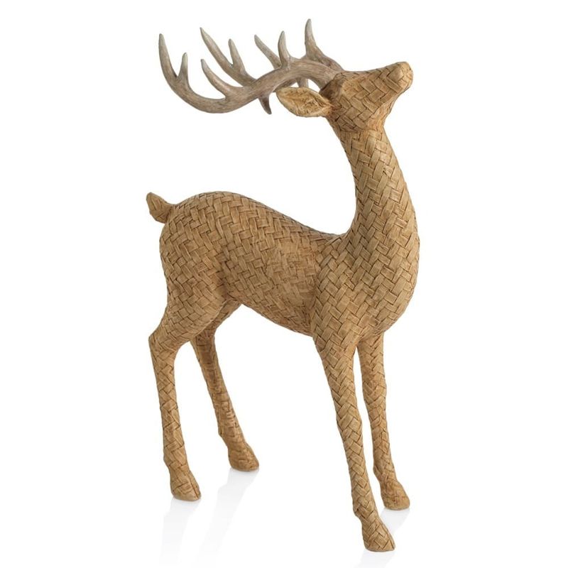 Standing Deer- Rattan Texture, 13&quot;