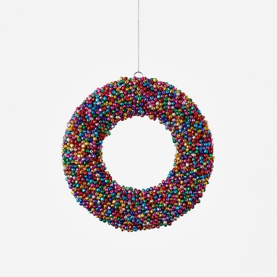 Metal Bell Wreath, 10 in