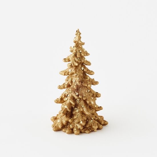 Gold Glitter Tree, Large 10 in.