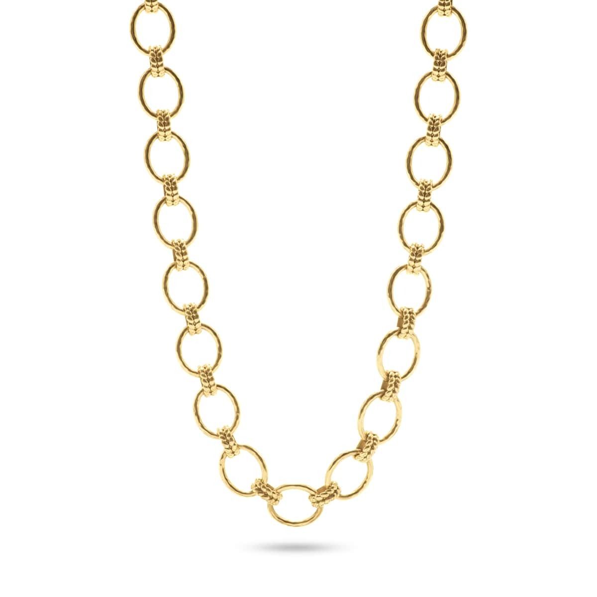 Cleopatra Grande Link Necklace, 16in+2&#39;&#39; - Gold
