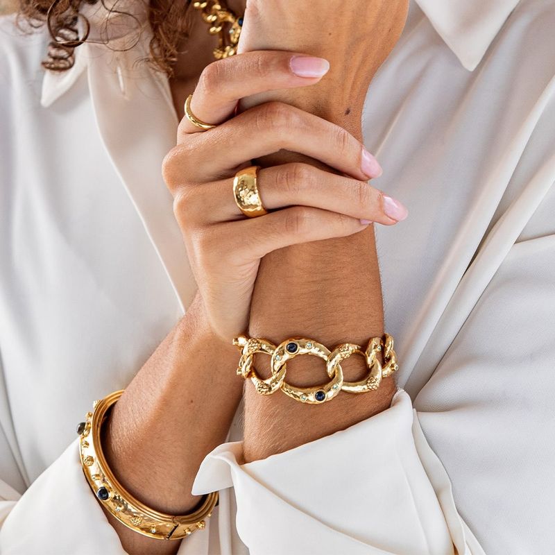 Cleopatra Ring Band, Size 8 - Gold