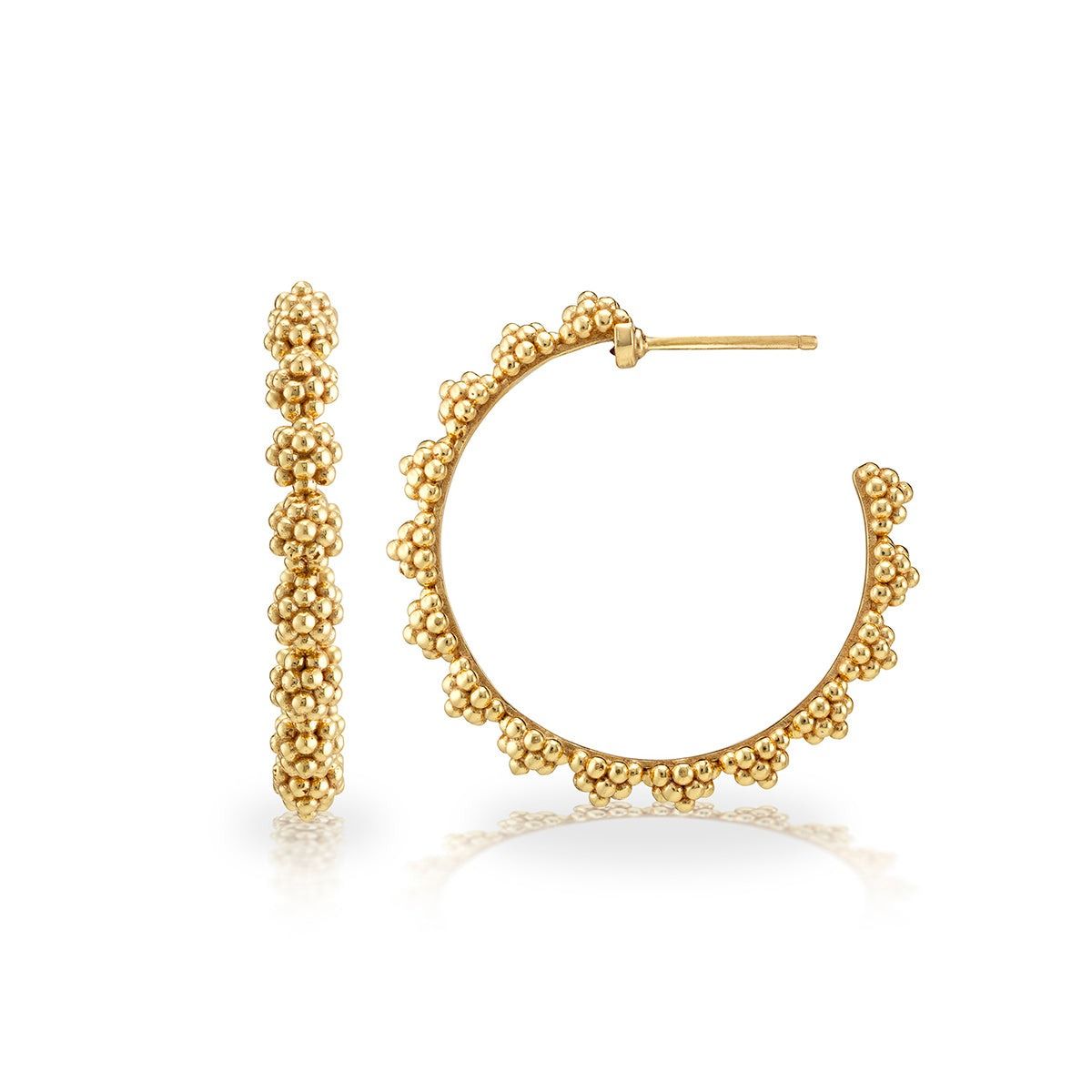 Berry Icon Medium Hoop Earrings - Gold