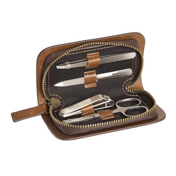 Manicure Set, Color: Brown