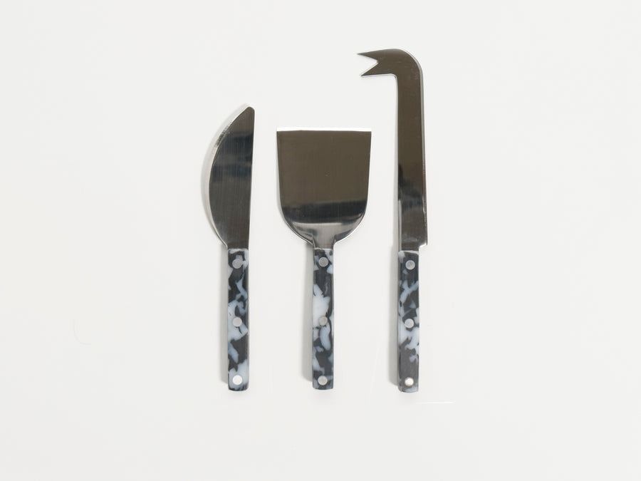 Cheese Knife Set, Black and White