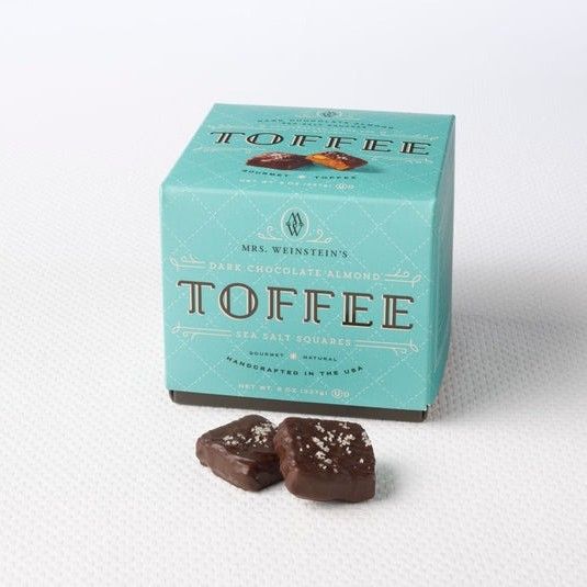 Mrs. Weinstein&#39;s Toffee Dark Chocolate Almond Sea Salt Toffee Squares (8 oz)