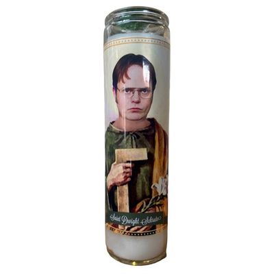 Dwight Schrute Devotional Prayer Saint Candle