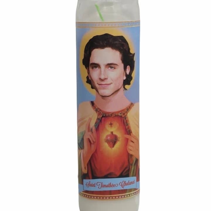 Timothee Chalamet Devotional Prayer Saint Candle