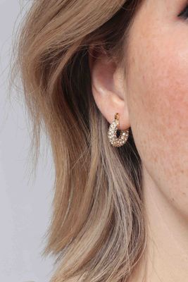 Audrey Huggies - Pave - Gold