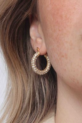 Audrey Hoops - Pave - Gold