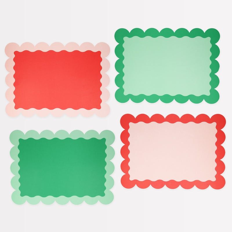 Christmas Paper Placemats, Set of 8