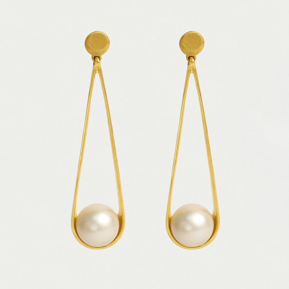 Ipanema Earrings, Gold, Color: Pearl