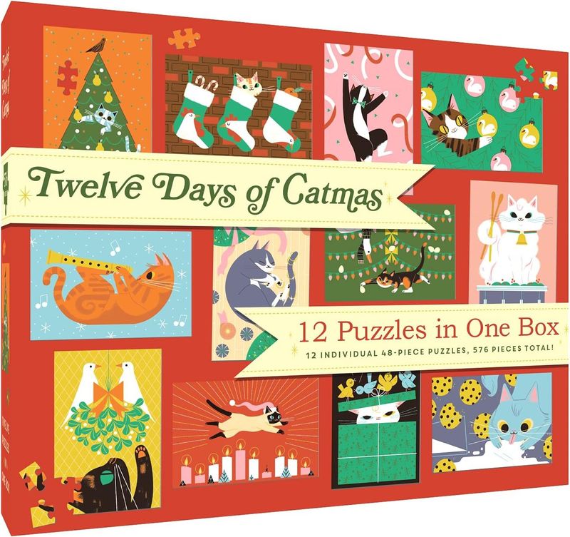12 Puzzles in One Box: Twelve Days of Catmas