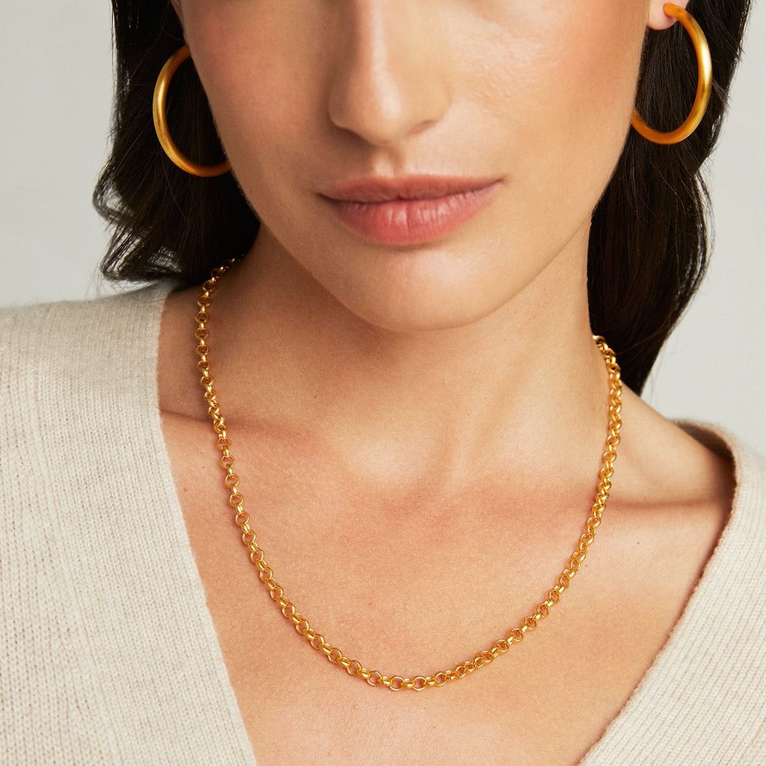 5mm Rolo Chains Necklace, Gold
