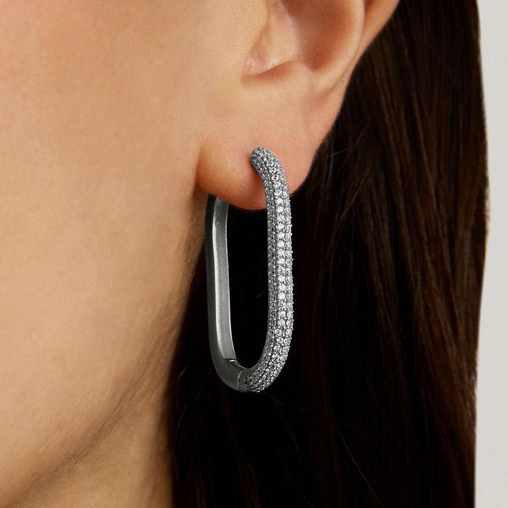 Juliette Pave Hinged Hoops