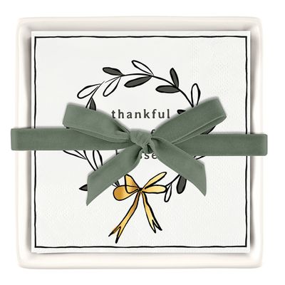 Thankful Napkins with Tray