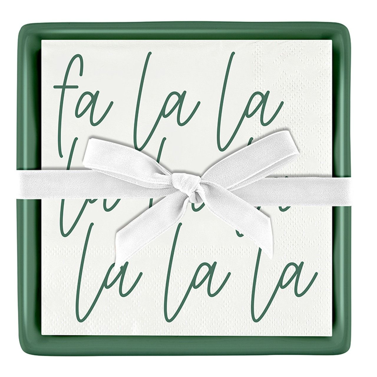 Fa La La La Napkins with Tray